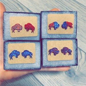 Buffalo bills earrings 4 pack